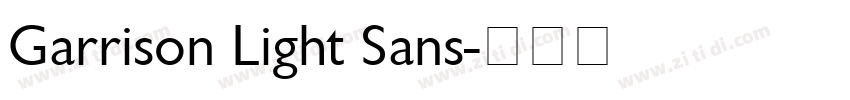 Garrison Light Sans字体转换